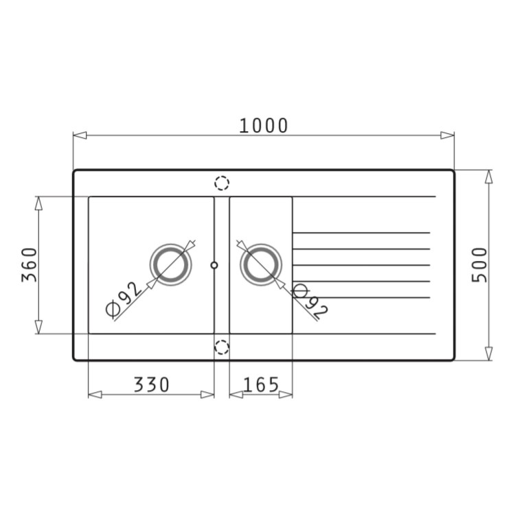 GRADE A2 - 1.5 Bowl White Composite Kitchen Sink with Reversible Drainer - Essence Amelia