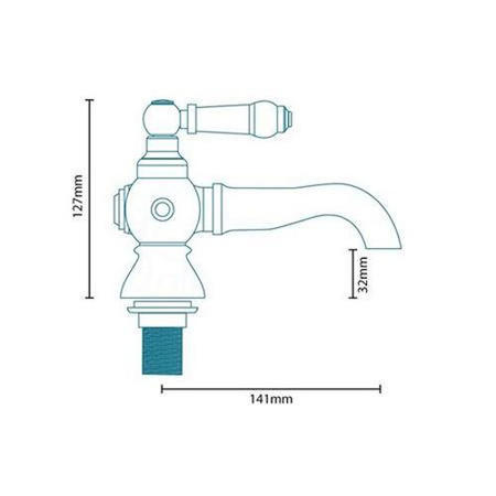 Cambridge Traditional White Lever Bath Filler Mixer Tap