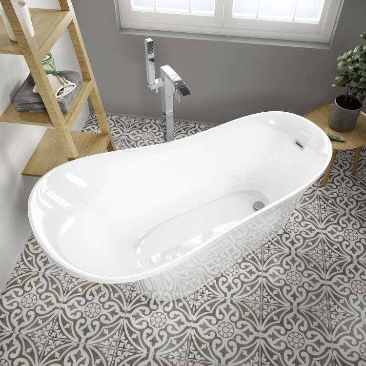 Freestanding Single Ended Slipper Bath 1520 x 745mm - Torrelino