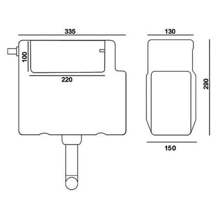 Dual Flush Concealed WC Cistern