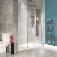 Walk In Glass Shower Screen - 1850 x 1200mm - 8mm Glass