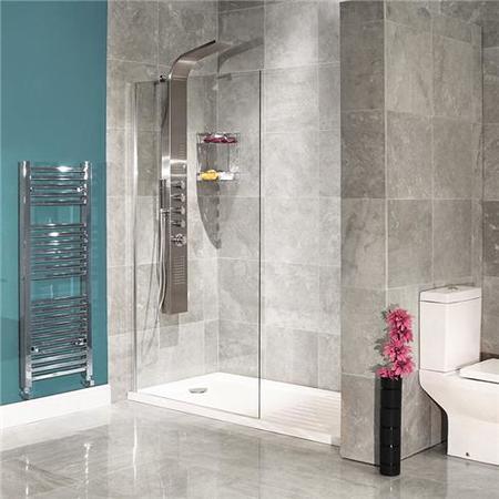 Walk In Glass Shower Screen - 1850 x 1200mm - 8mm Glass