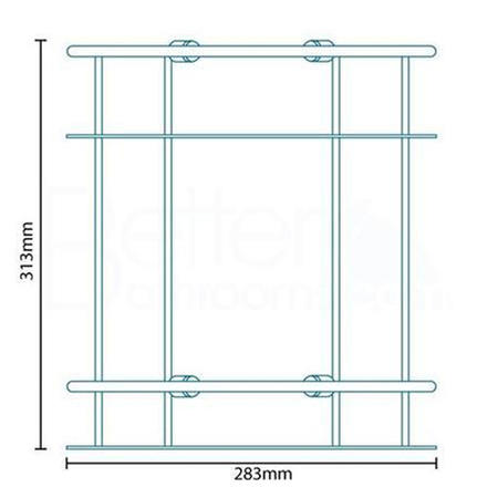 Cromo Two Shelf Corner Basket