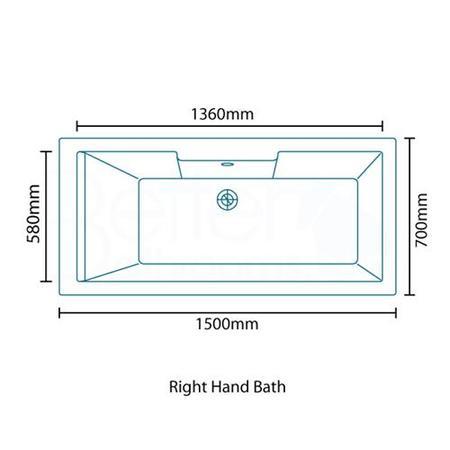 Tabor&trade; 1500 x 700 Bath