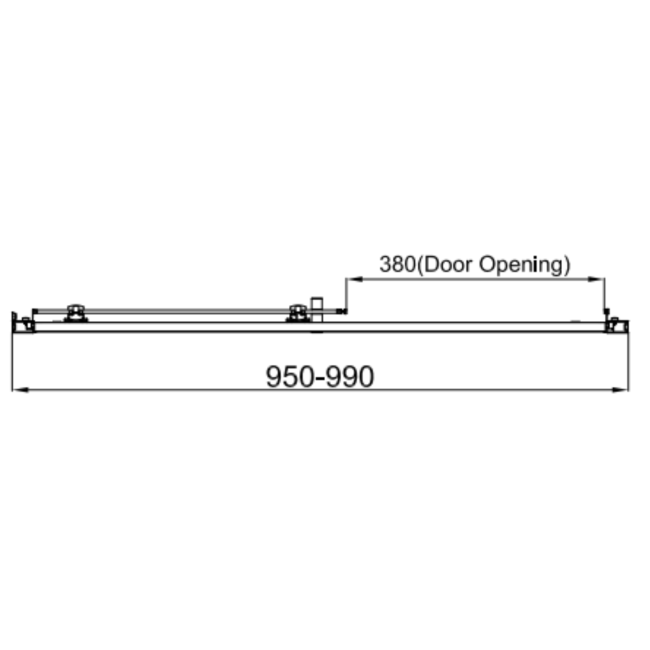 Carina 1000mm 6mm Sliding Door