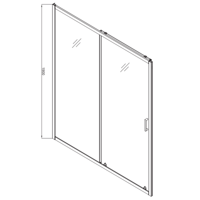 Carina  1700mm 6mm Sliding Door