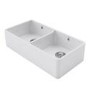 Double Bowl White Ceramic Kitchen Sink - Rangemaster