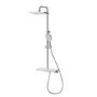 Chrome Thermostatic Mixer Shower Set with Push Button & Shelf - Mika