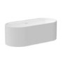 Freestanding Double Ended Matt White 1700 x 765mm Bath with Ledge - Clara