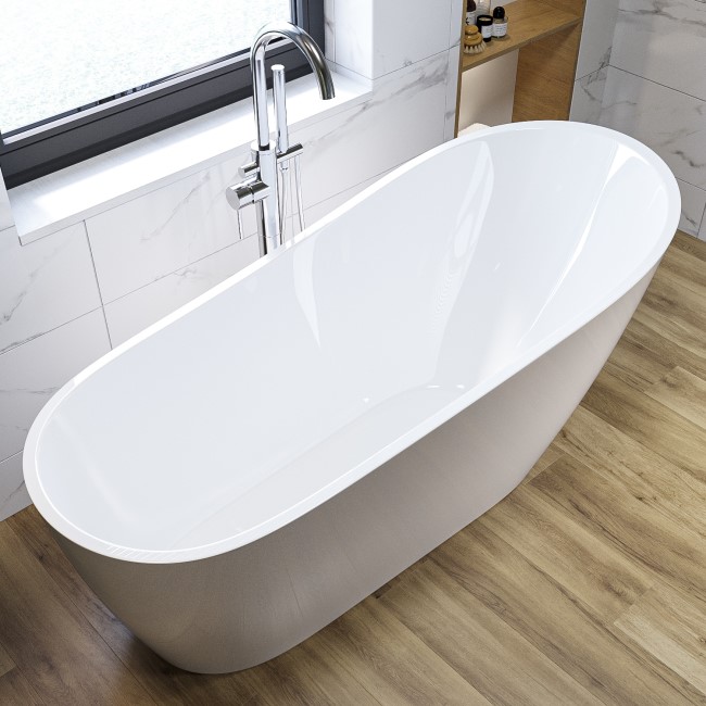 Freestanding Single Ended Slipper Bath 1700 x 740mm - Design