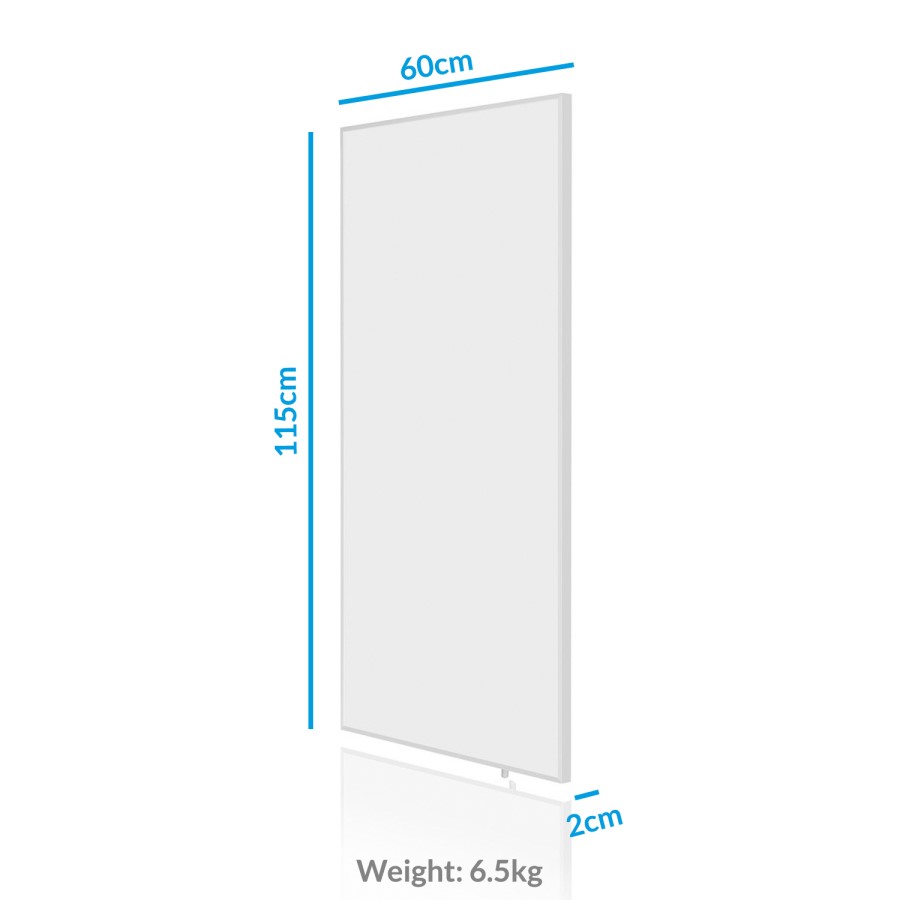 electriQ 700W Infrared Wall Mountable Panel Heater - Low Energy