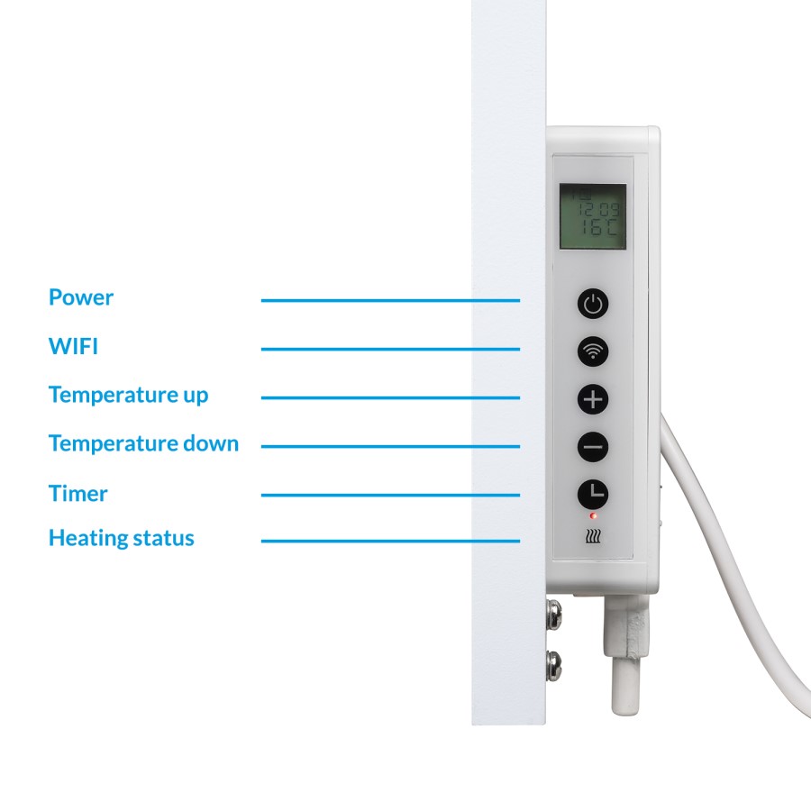 electriQ 700W Infrared Wall Mountable Panel Heater - Low Energy