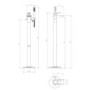 GRADE A1 - Chrome Freestanding Bath Shower Mixer Tap - Elina