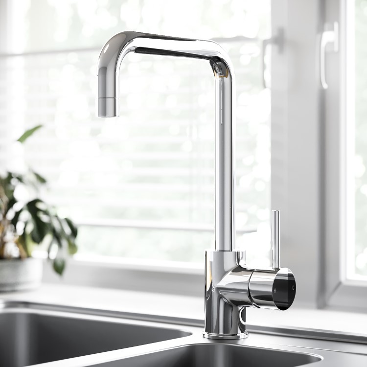 Enza Elwood Single Lever Monobloc Mixer Kitchen Tap- Chrome