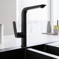 Finch Single Lever Monobloc Mixer Kitchen Tap - Matt Black