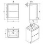 White Free Standing Bathroom Vanity Unit & Basin - W600 x H850mm - Oakland