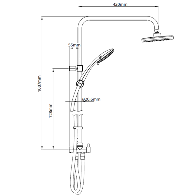 GRADE A1 - Triton Amore DuElec 9.5kW Black Electric Shower