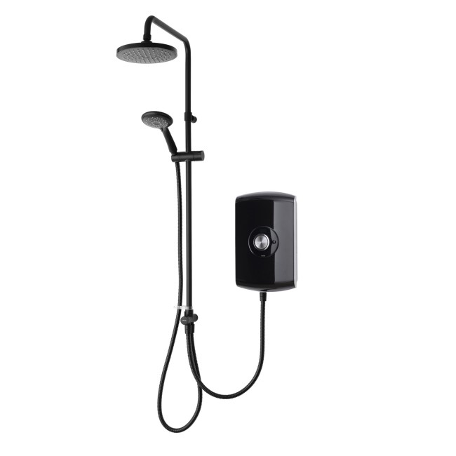 GRADE A1 - Triton Amore DuElec 9.5kW Black Electric Shower