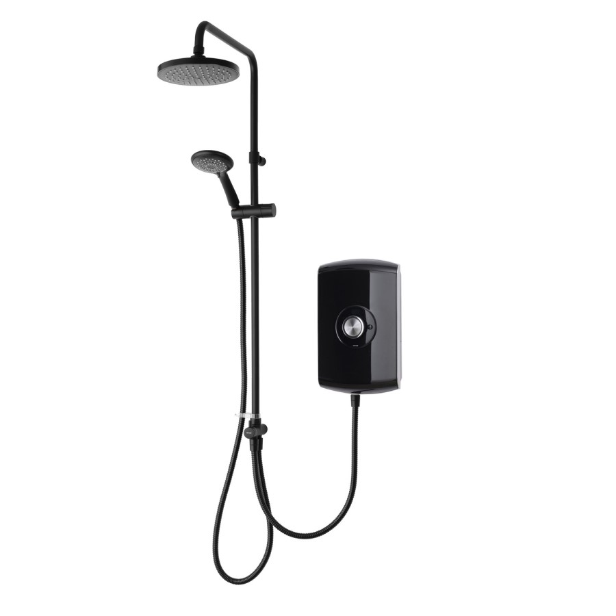 GRADE A2 - Triton Amore DuElec 9.5kW Black Electric Shower