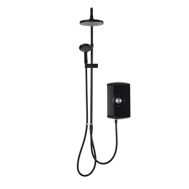 GRADE A1 - Triton Amore DuElec 9.5kW Black Electric Shower