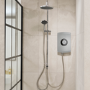 GRADE A1 - Triton Amore DuElec 9.5kW Brushed Steel Shower