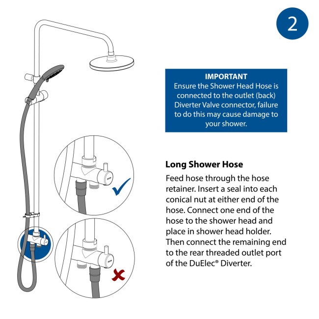 Triton Danzi Duelec 9.5kW Gloss White Electric Shower