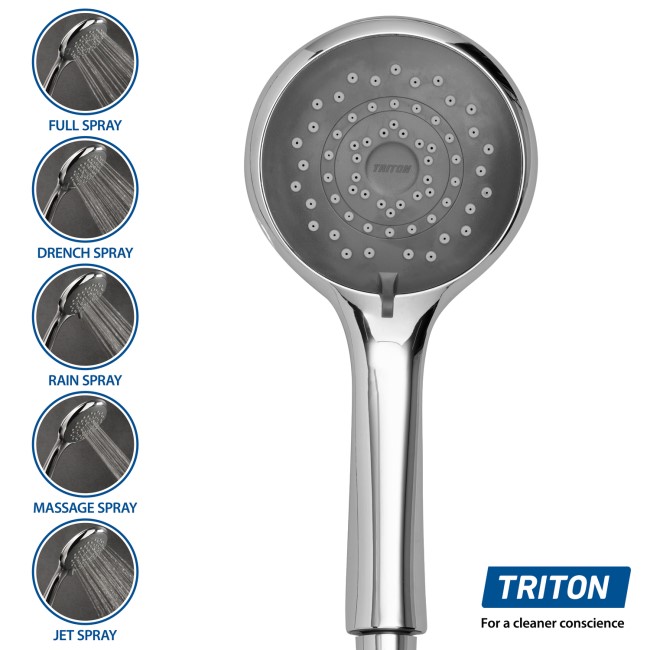 Triton Danzi Duelec 9.5kW Gloss White Electric Shower