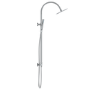 Chrome Round Gooseneck Thermostatic Bar Shower Set with Hand Shower & Slide Rail Kit - Grace