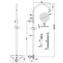 Chrome Round Gooseneck Thermostatic Bar Shower Set with Hand Shower & Slide Rail Kit - Grace