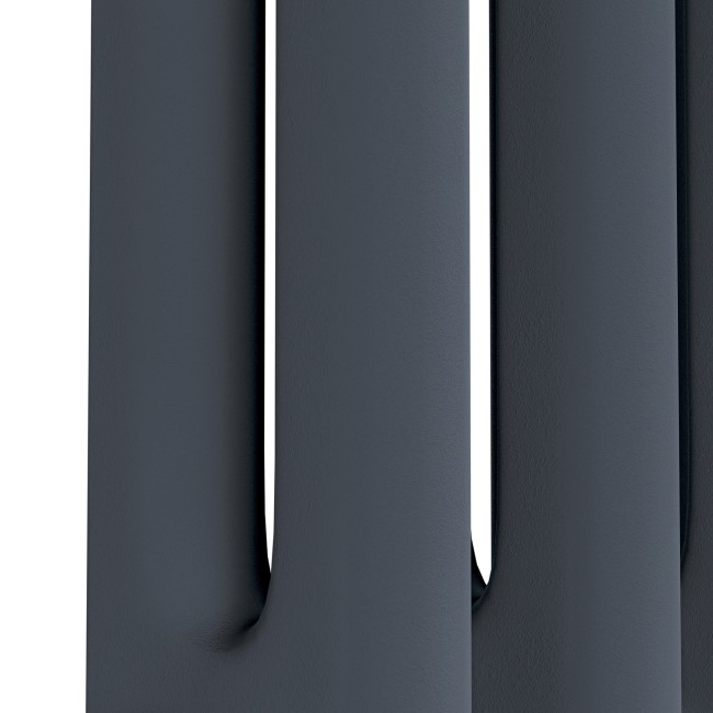 Reggio Anthracite Horizontal Double Column Traditional Radiator 300x605mm 1062 BTU - Cast Iron Style