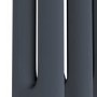 Reggio Anthracite Horizontal Double Column Traditional Radiator 600x605mm 2045 BTU - Cast Iron Style