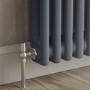 Reggio Anthracite Horizontal Double Column Traditional Radiator 600x830mm 2832 BTU - Cast Iron Style