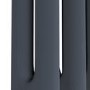 Reggio Anthracite Horizontal Double Column Traditional Radiator 600x830mm 2832 BTU - Cast Iron Style