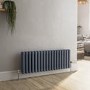 Reggio Anthracite Horizontal Triple Column Traditional Radiator 300x830mm 1857 BTU - Cast Iron Style