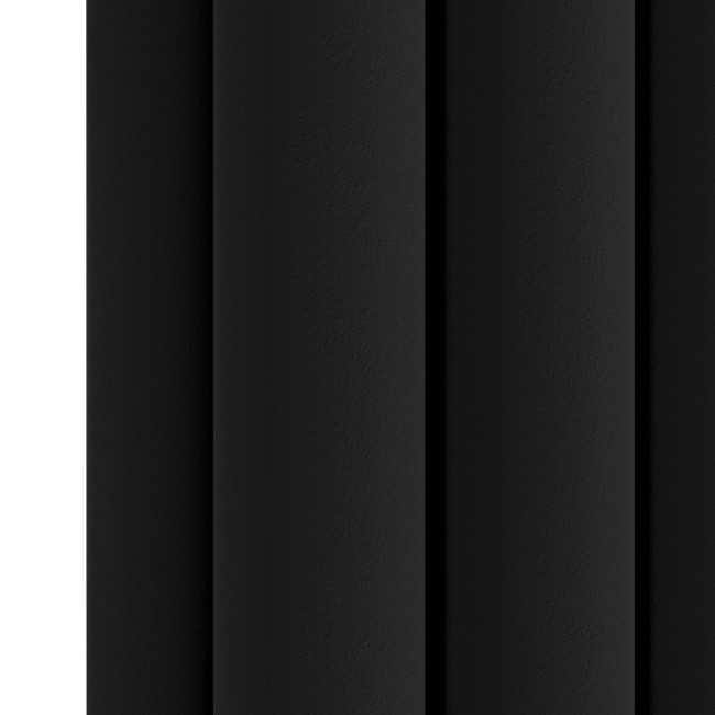 Sorrento Midnight Black Horizontal Oval Designer Radiator 600x1180mm Double Panel 4798 BTU