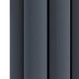 Sorrento Anthracite Horizontal Oval Designer Radiator 600x1416mm Double Panel 5758 BTU