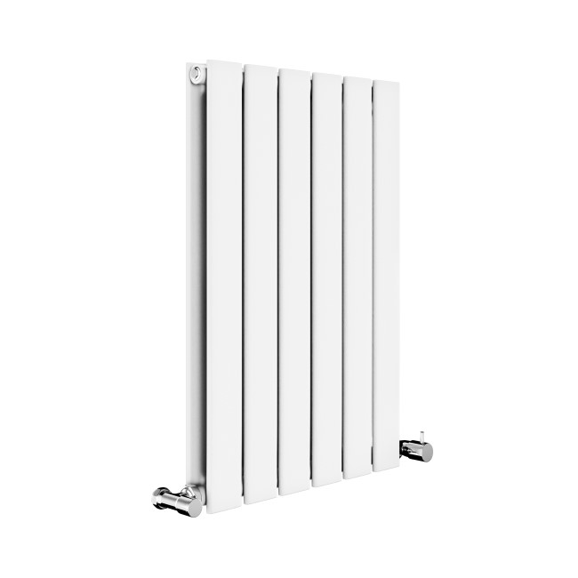 Riace White Horizontal Flat Designer Radiator 600x408mm Double Panel 1542 BTU