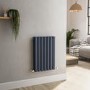 Sorrento Anthracite Horizontal Oval Designer Radiator 600x413mm Double Panel 1679 BTU