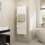 White Vertical Panel Radiator with Towel Bars 1220 x 452mm - Hesperia