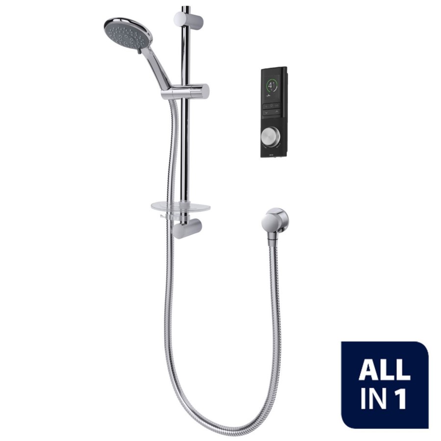 Triton HOME Digital Mixer Shower Pumped All-in-One Ceiling Pack with Riser Rail Low Pressure Gravity