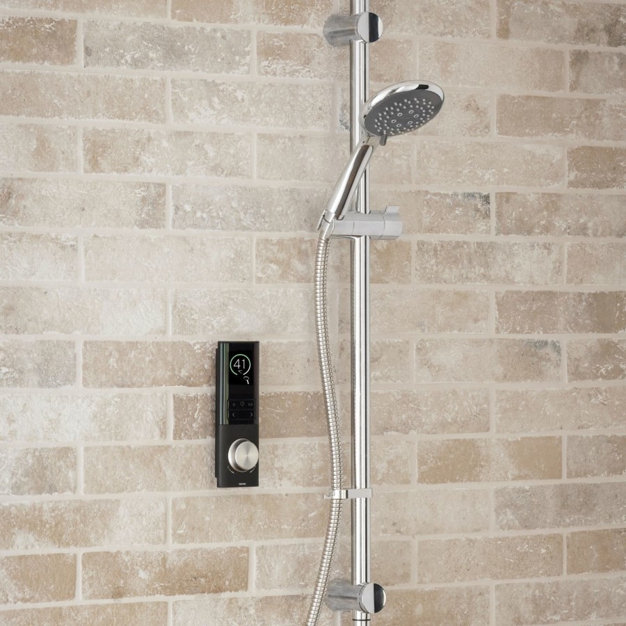 Triton HOME Digital Mixer Shower Pumped All-in-One Ceiling Pack with Riser Rail Low Pressure Gravity