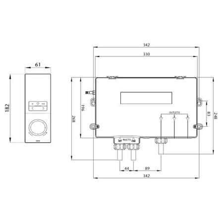 Triton HOME Digital Mixer Shower Pumped All-in-One Ceiling Pack with Riser Rail Low Pressure Gravity