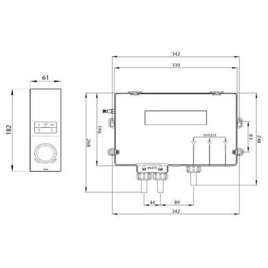 Triton HOME Digital Mixer Shower All-in-One Ceiling Pack with Riser Rail High Pressure