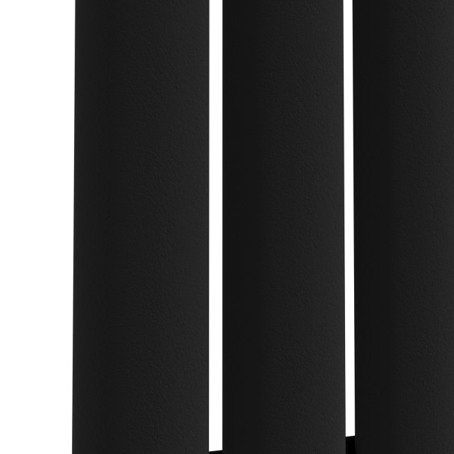 Sorrento Midnight Black Horizontal Oval Designer Radiator 600x590mm Single Panel 1576 BTU