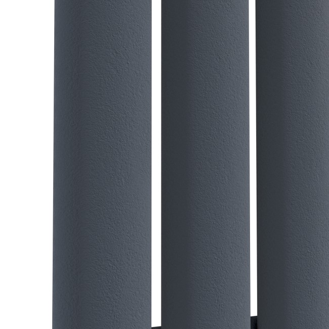 Sorrento Anthracite Horizontal Oval Designer Radiator 600x590mm Single Panel 1576 BTU