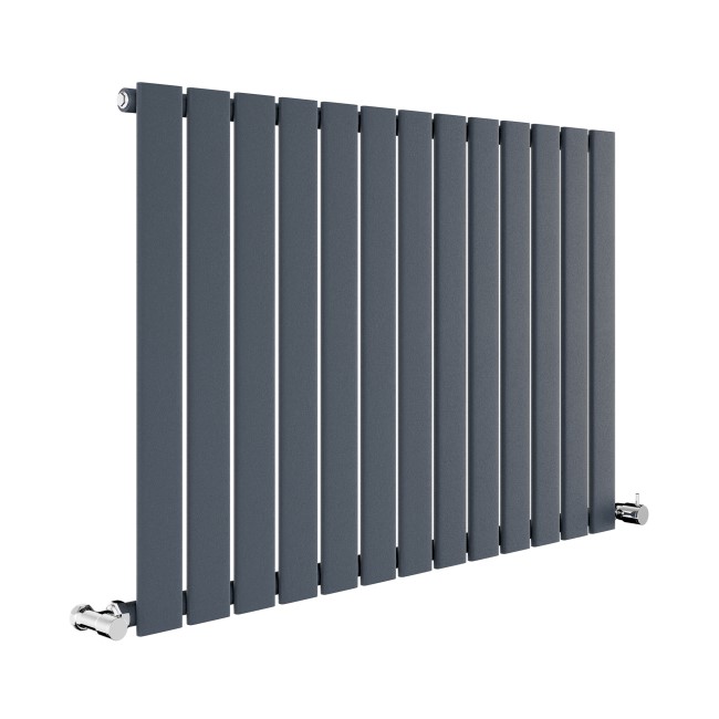 Riace Anthracite Horizontal Flat Designer Radiator 600x884mm Single Panel 2065 BTU