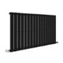 Riace Midnight Black Horizontal Flat Designer Radiator 600x1156mm Single Panel 2701 BTU