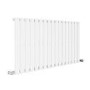 Riace White Horizontal Flat Designer Radiator 600x1156mm Single Panel 2701 BTU