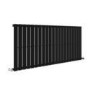 Riace Midnight Black Horizontal Flat Designer Radiator 600x1428mm Single Panel 3337 BTU