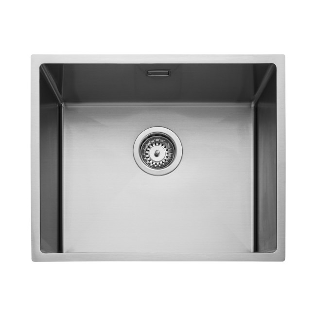 Rangemaster Kube Single Bowl Inset / Undermount Chrome Stainless Steel Kitchen Sink- 540mm x 440mm